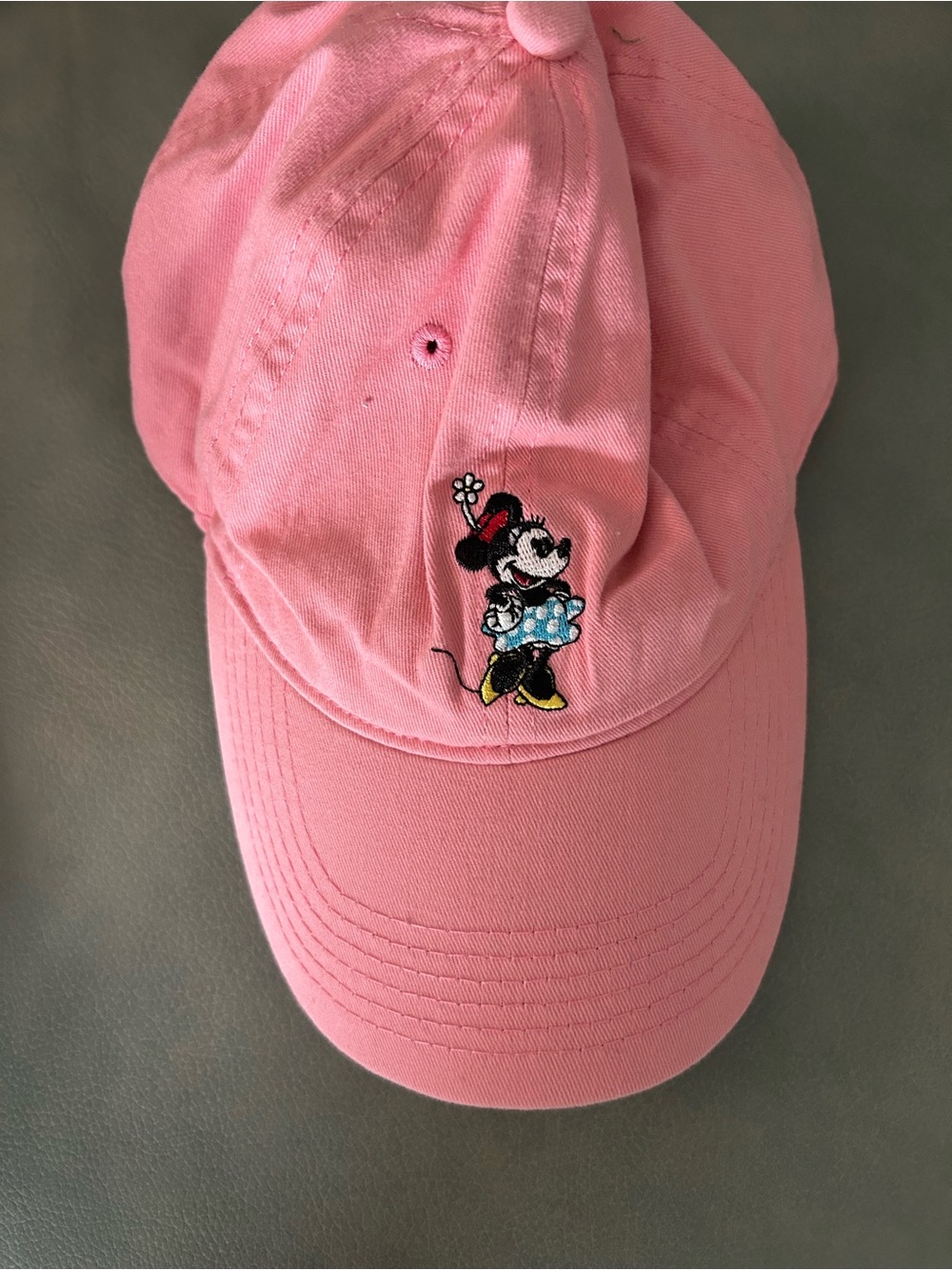 Disney Minnie Mouse Pink Baseball Hat Interior View